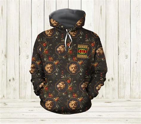 gucci hoodie lion|Gucci hoodie for men.